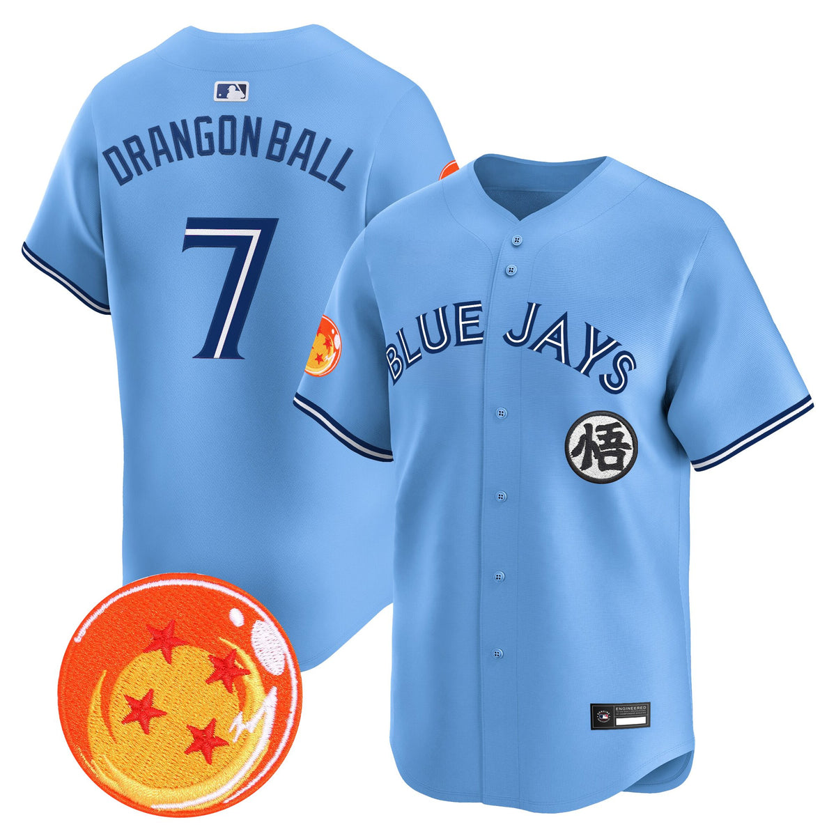 Men's Blue Jays x Dragon Ball Vapor Premier Limited Jersey - All Stitched