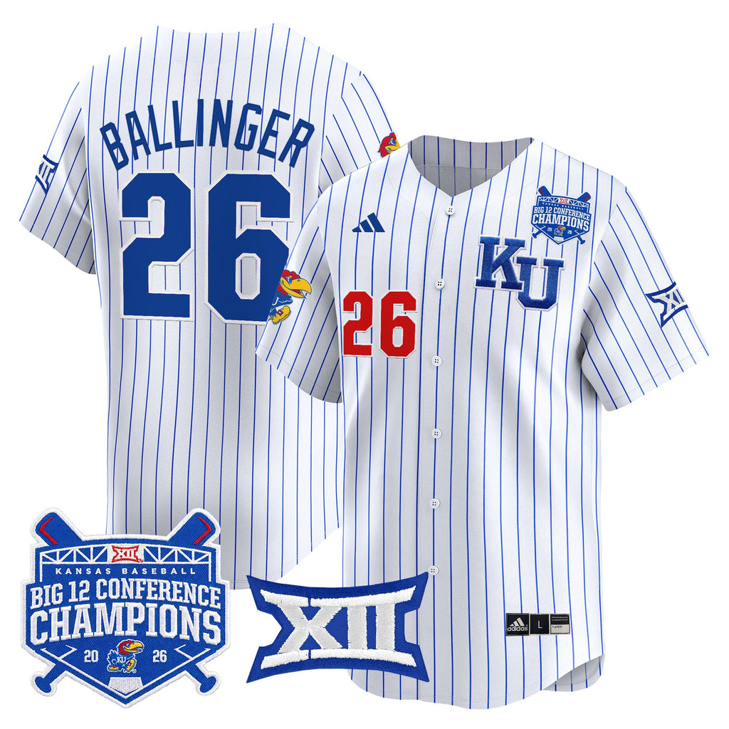 Men's Kansas Jayhawks Baseball Big 12 Conference Champions 2026 Vapor Premier Limited Jersey - All Stitched