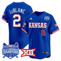 Men's Kansas Jayhawks Baseball Big 12 Conference Champions 2026 Vapor Premier Limited Jersey - All Stitched