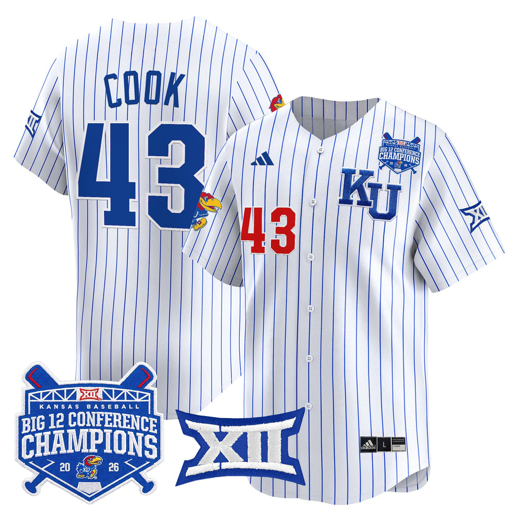 Men's Kansas Jayhawks Baseball Big 12 Conference Champions 2026 Vapor Premier Limited Jersey - All Stitched