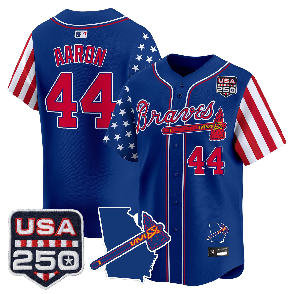 Men's Atlanta Braves "America 250 Edition" Vapor Premier Limited Jersey - All Stitched