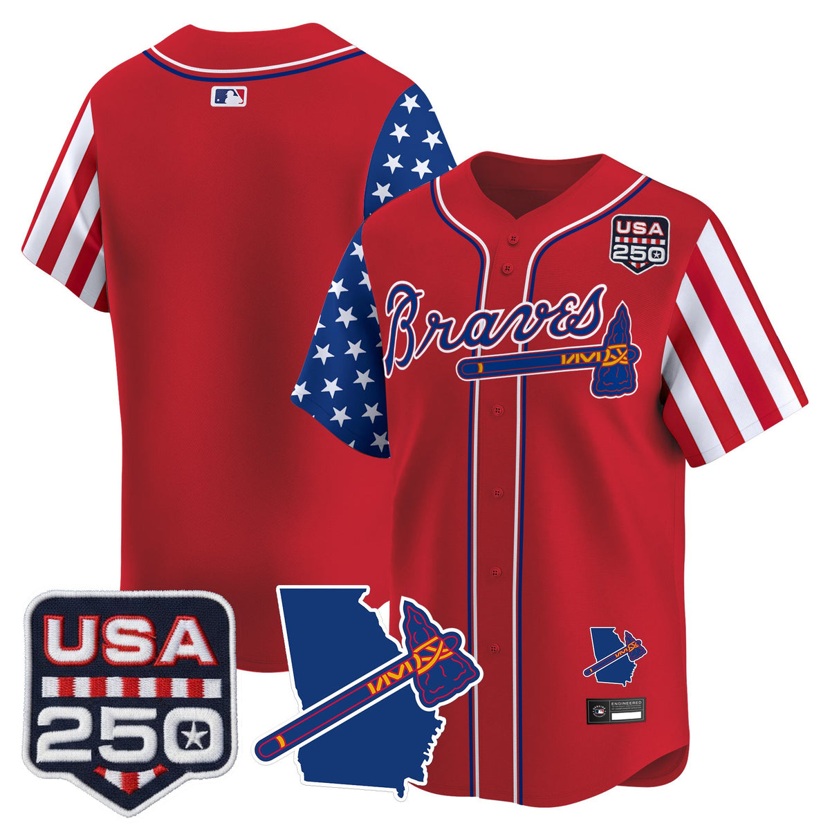Men's Atlanta Braves "America 250 Edition" Vapor Premier Limited Jersey - All Stitched
