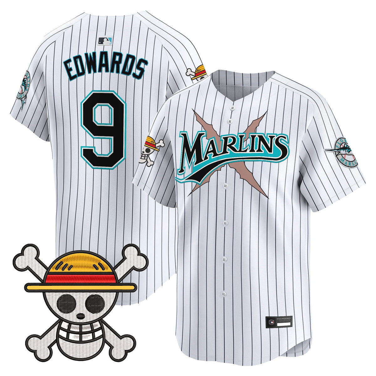 Men's Miami Marlins x One Piece Vapor Premier Limited Jersey - Stitched