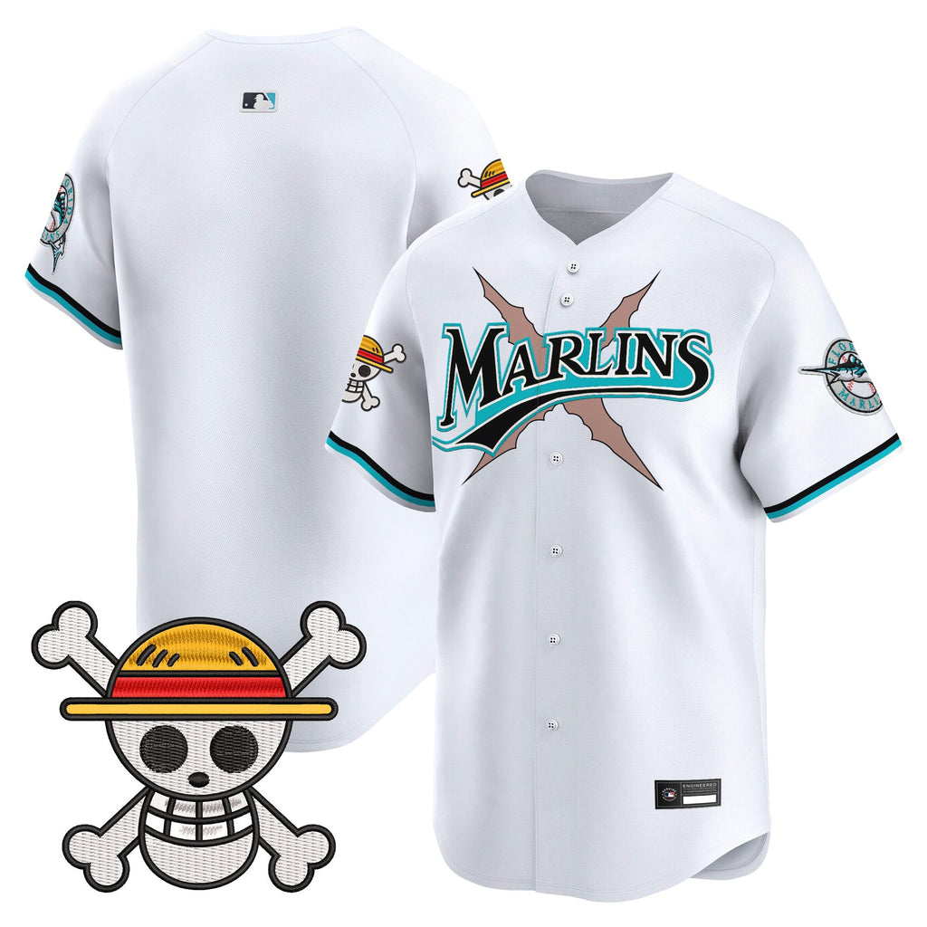 Men's Miami Marlins x One Piece Vapor Premier Limited Jersey - Stitched