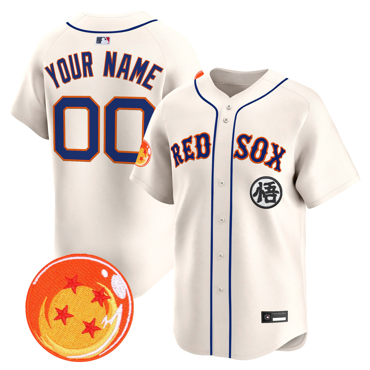 Boston Red Sox x Dragon Ball Vapor Premier Limited Custom Jersey - All Stitched