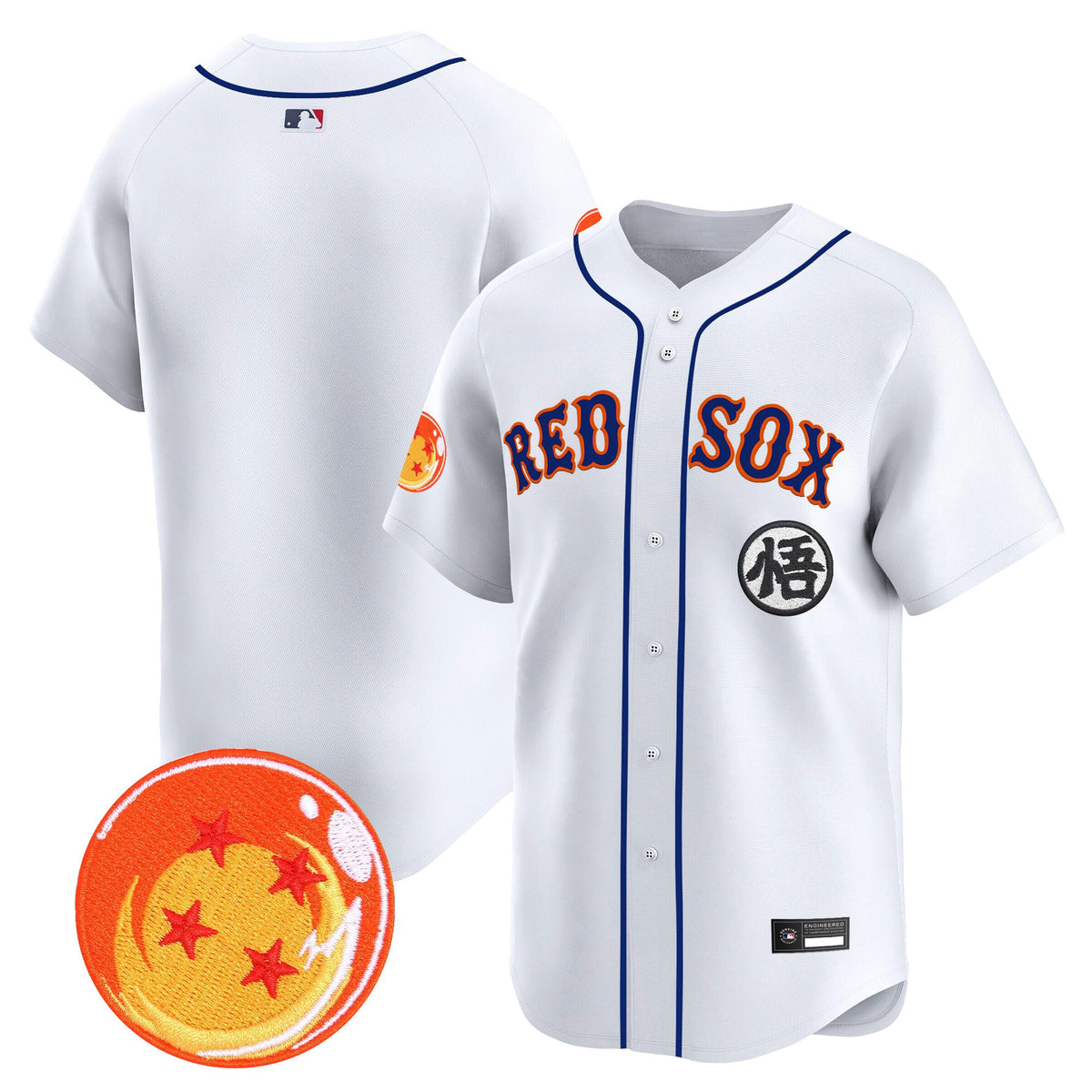 Men's Boston Red Sox x Dragon Ball Vapor Premier Limited Jersey - All Stitched