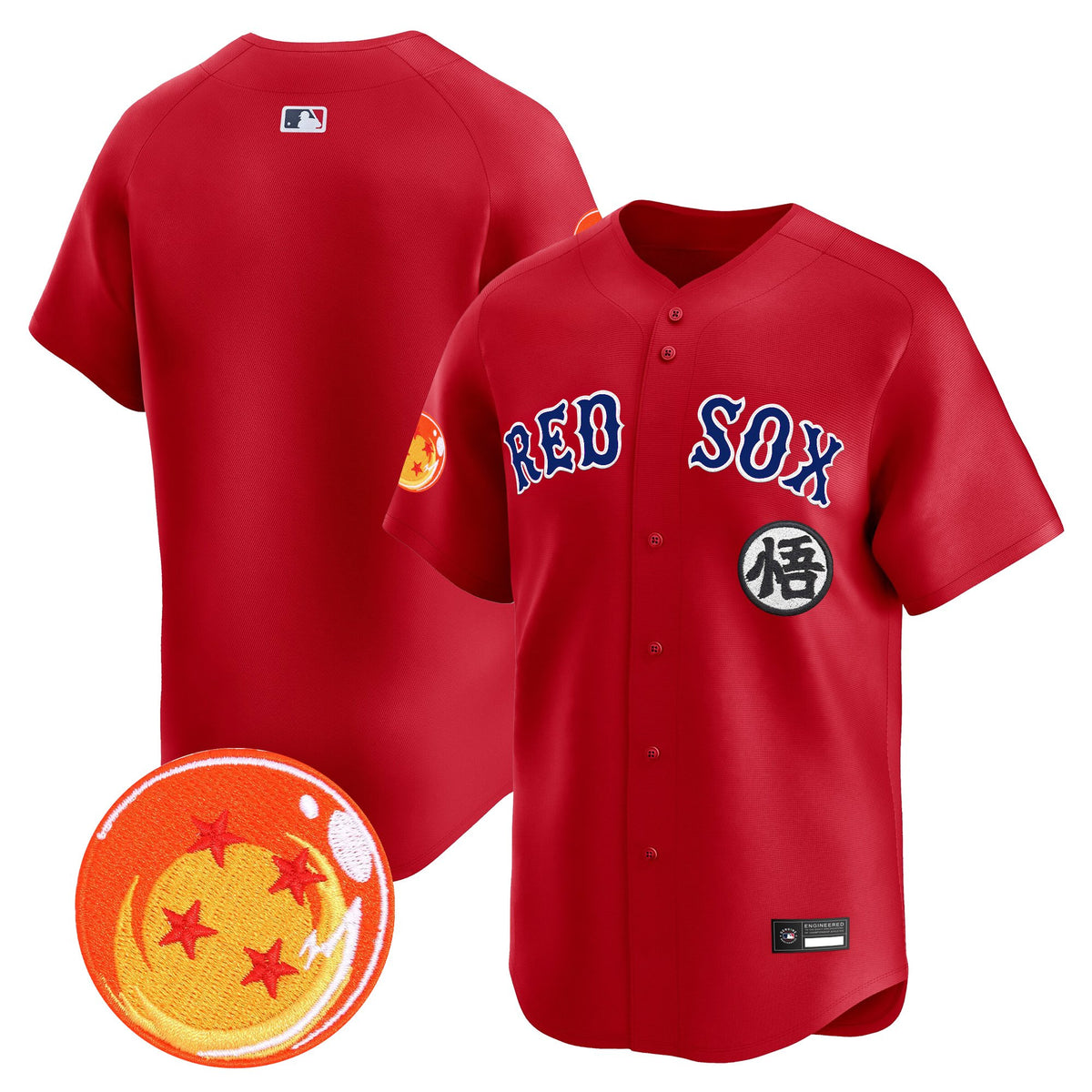 Men's Boston Red Sox x Dragon Ball Vapor Premier Limited Jersey - All Stitched
