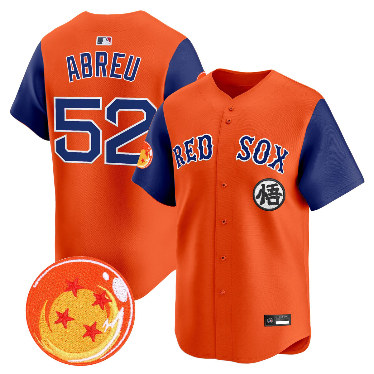Men's Boston Red Sox x Dragon Ball Vapor Premier Limited Jersey - All Stitched