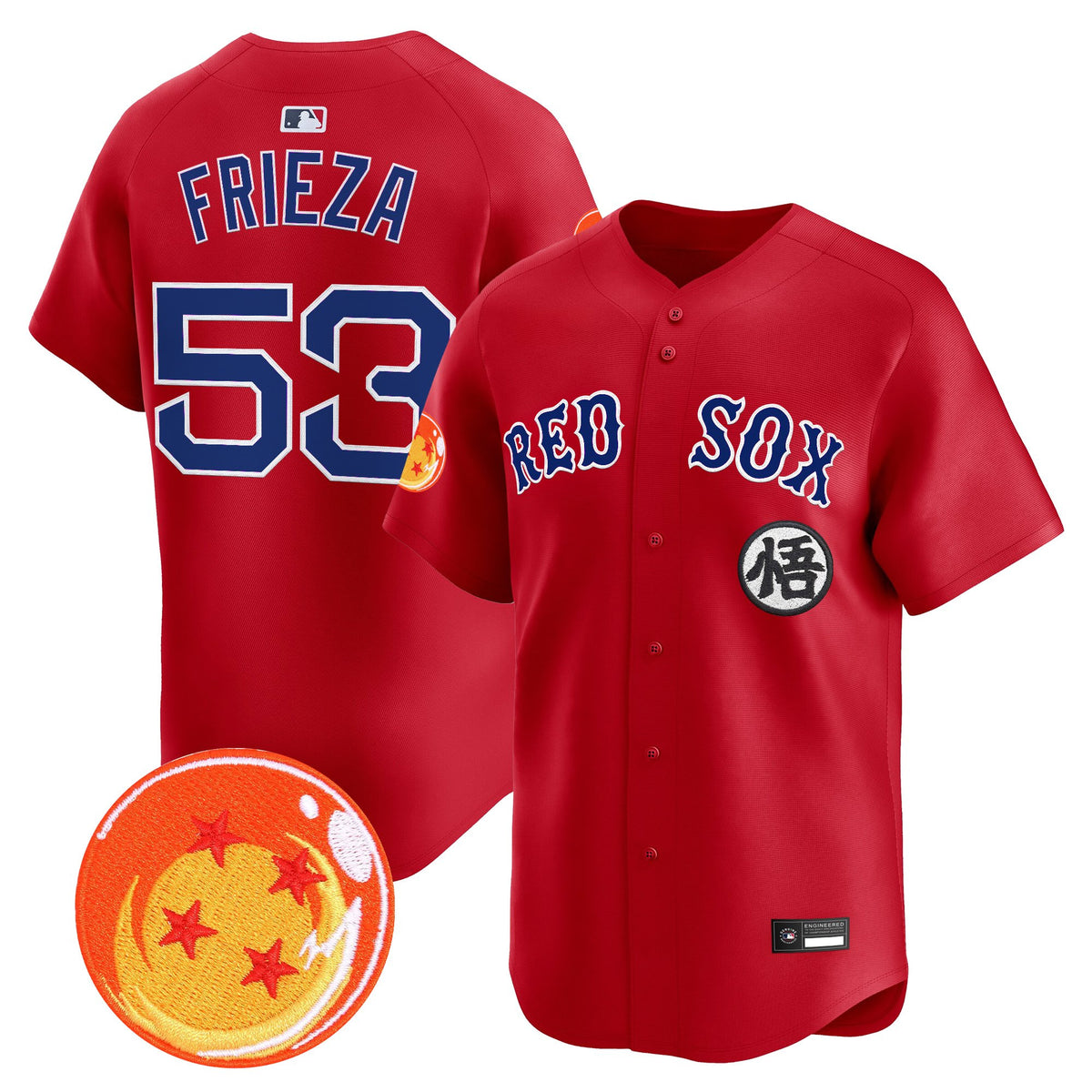 Men's Boston Red Sox x Dragon Ball Vapor Premier Limited Jersey - All Stitched