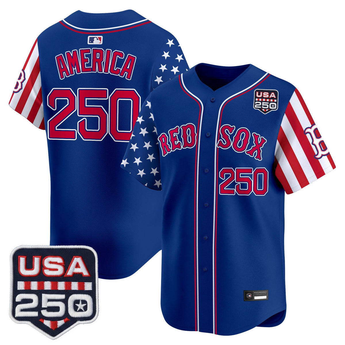 Men's Boston Red Sox "America 250 Edition" Vapor Premier Limited Jersey - All Stitched