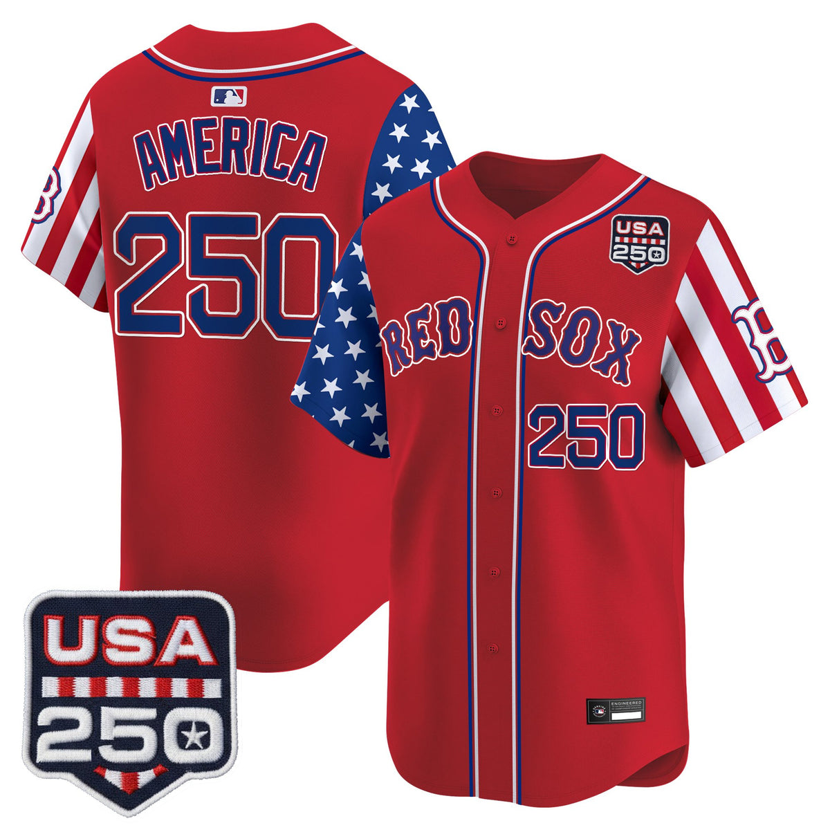 Men's Boston Red Sox "America 250 Edition" Vapor Premier Limited Jersey - All Stitched
