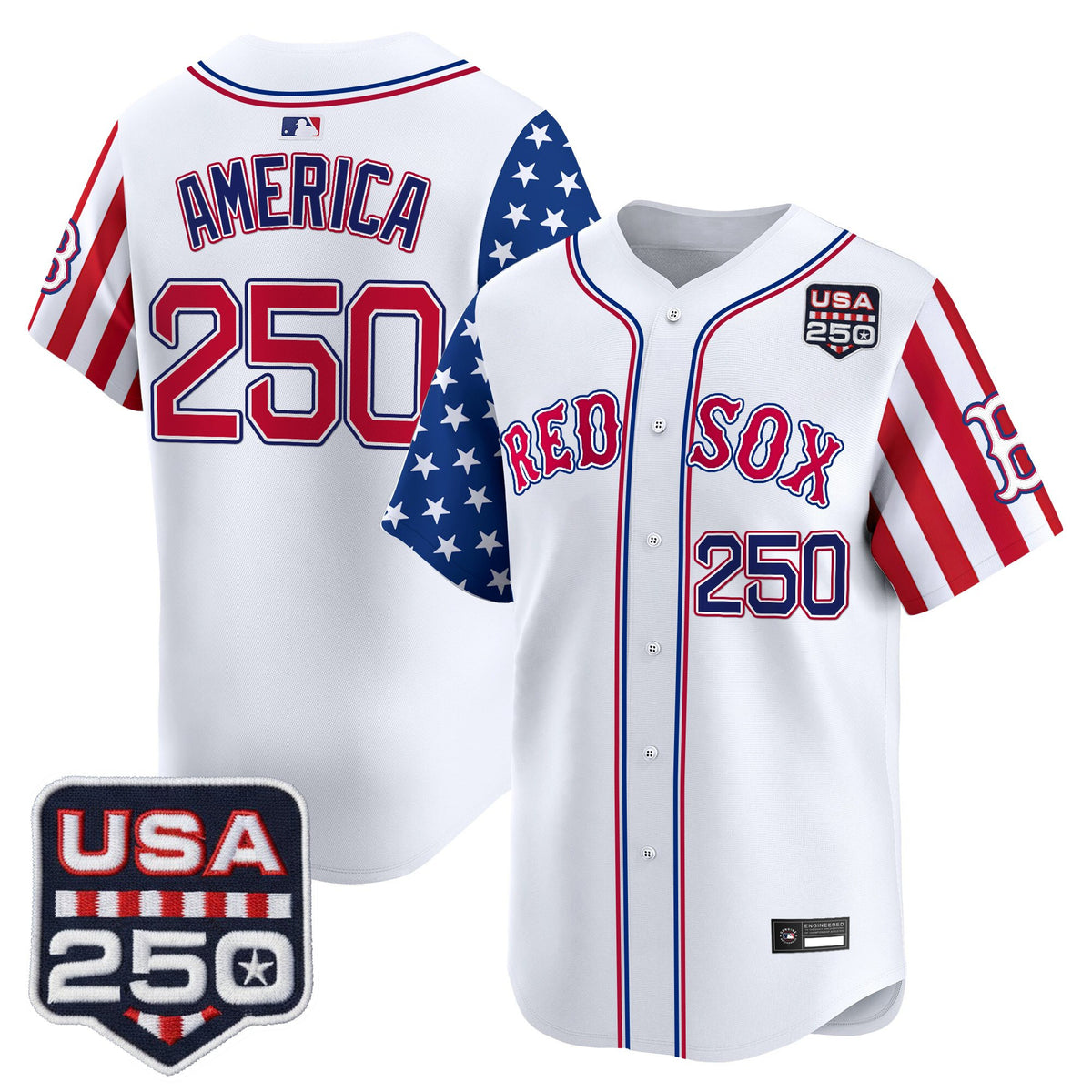 Men's Boston Red Sox "America 250 Edition" Vapor Premier Limited Jersey - All Stitched
