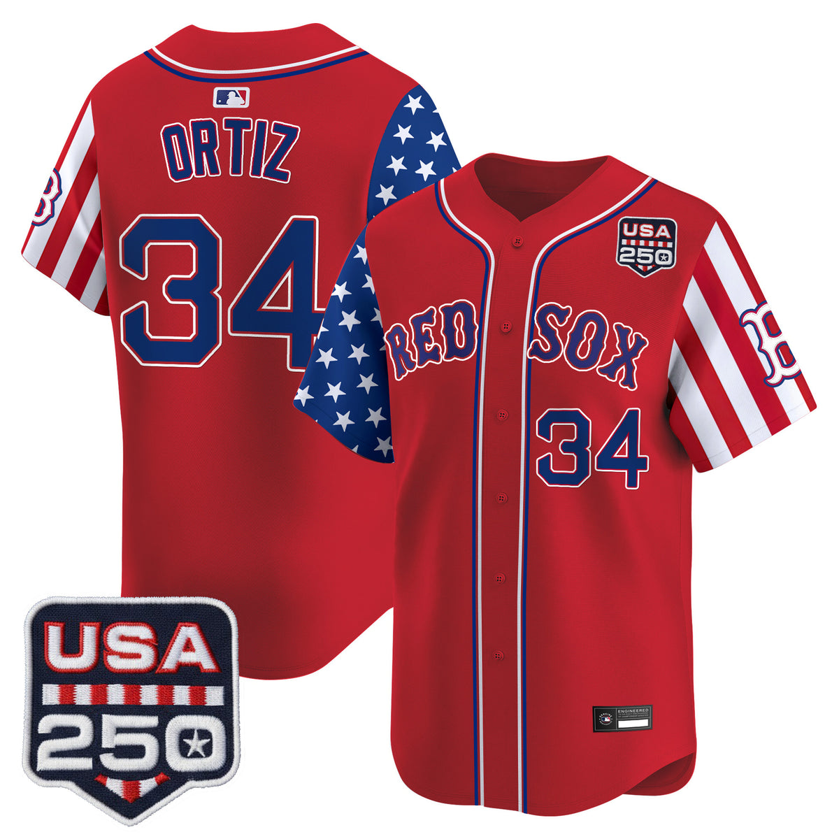 Men's Boston Red Sox "America 250 Edition" Vapor Premier Limited Jersey - All Stitched