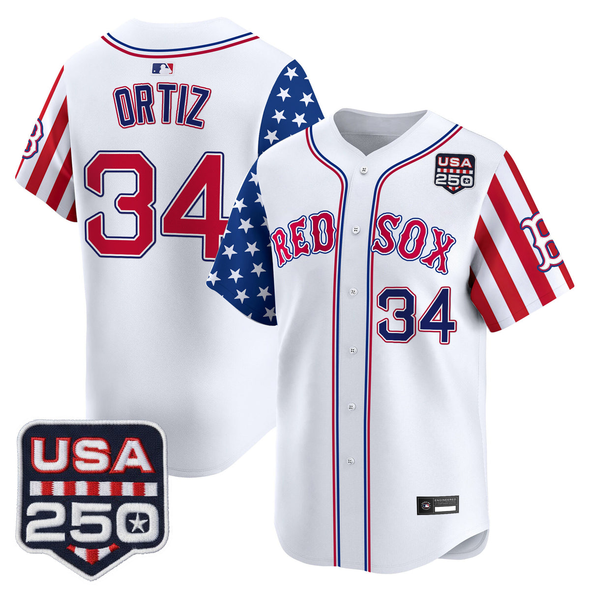 Men's Boston Red Sox "America 250 Edition" Vapor Premier Limited Jersey - All Stitched