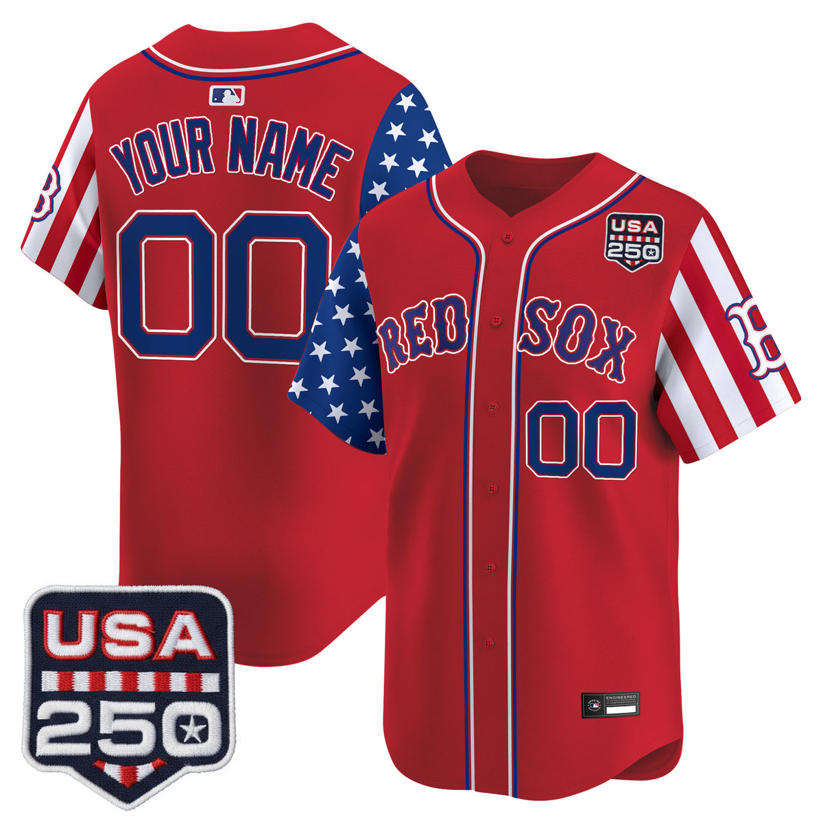 Boston Red Sox "America 250 Edition" Vapor Premier Limited Custom Jersey - All Stitched