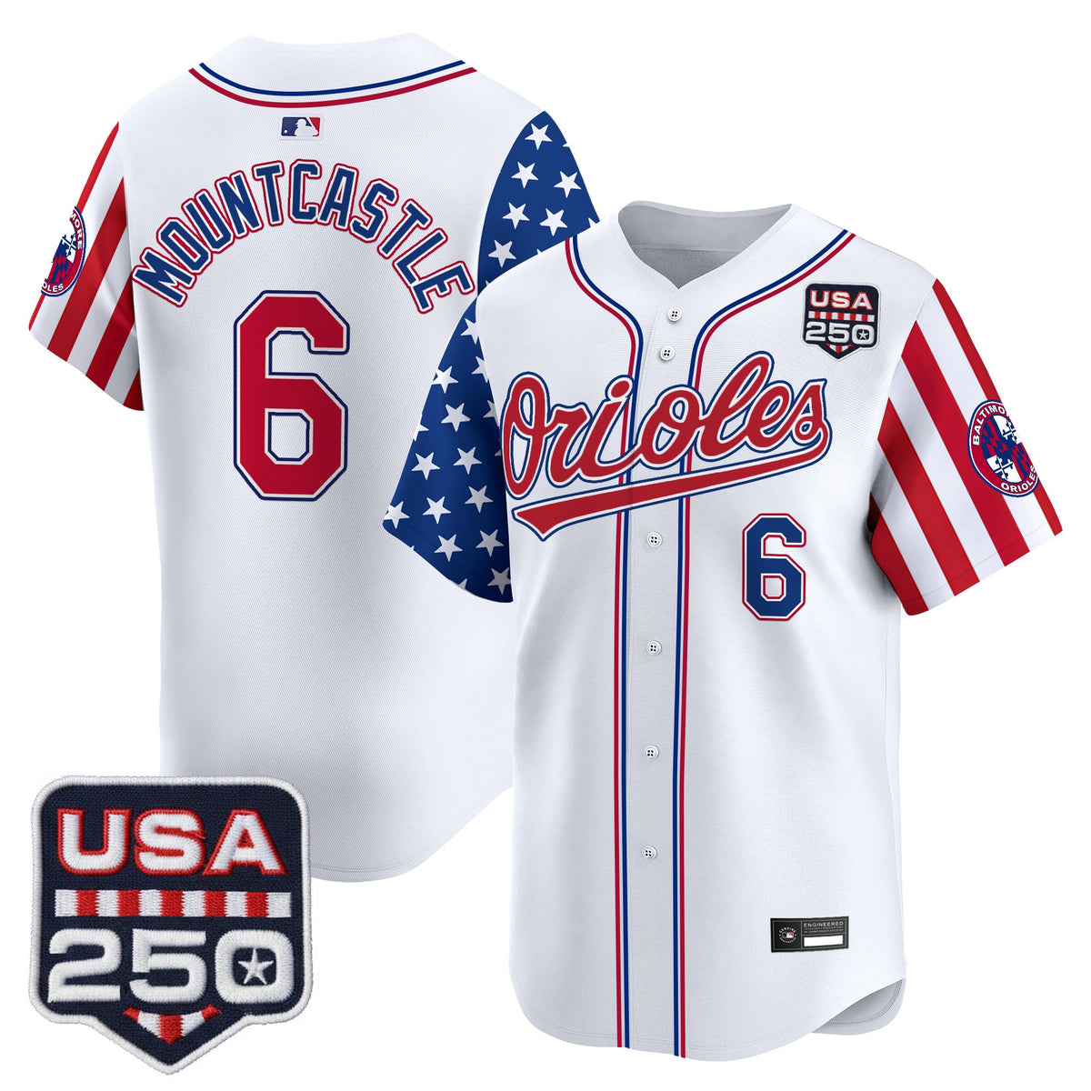 Men's Baltimore Orioles "America 250 Edition" Vapor Premier Limited Jersey - All Stitched