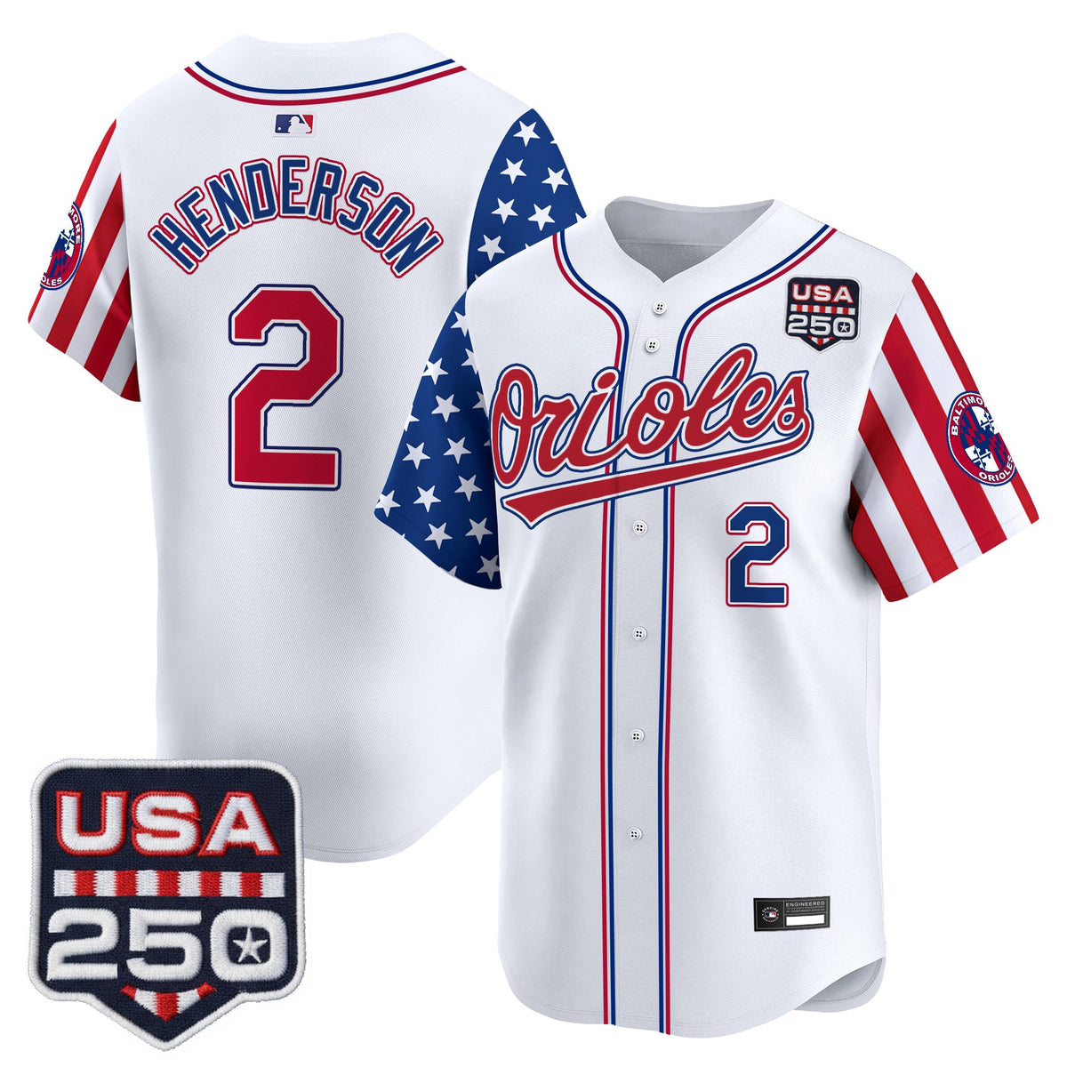 Men's Baltimore Orioles "America 250 Edition" Vapor Premier Limited Jersey - All Stitched