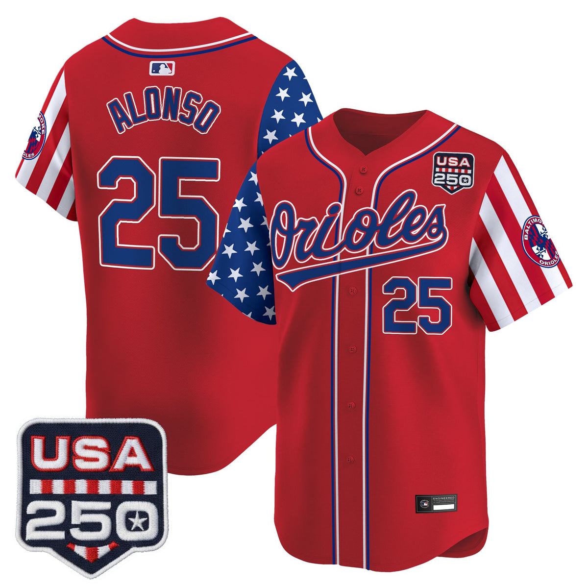 Men's Baltimore Orioles "America 250 Edition" Vapor Premier Limited Jersey - All Stitched