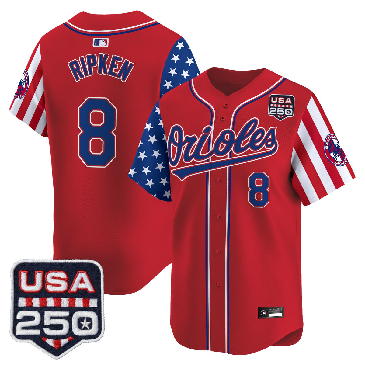 Men's Baltimore Orioles "America 250 Edition" Vapor Premier Limited Jersey - All Stitched