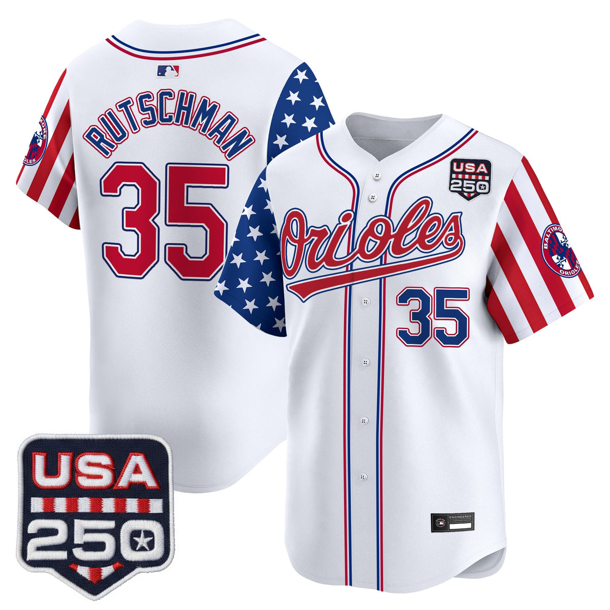 Men's Baltimore Orioles "America 250 Edition" Vapor Premier Limited Jersey - All Stitched