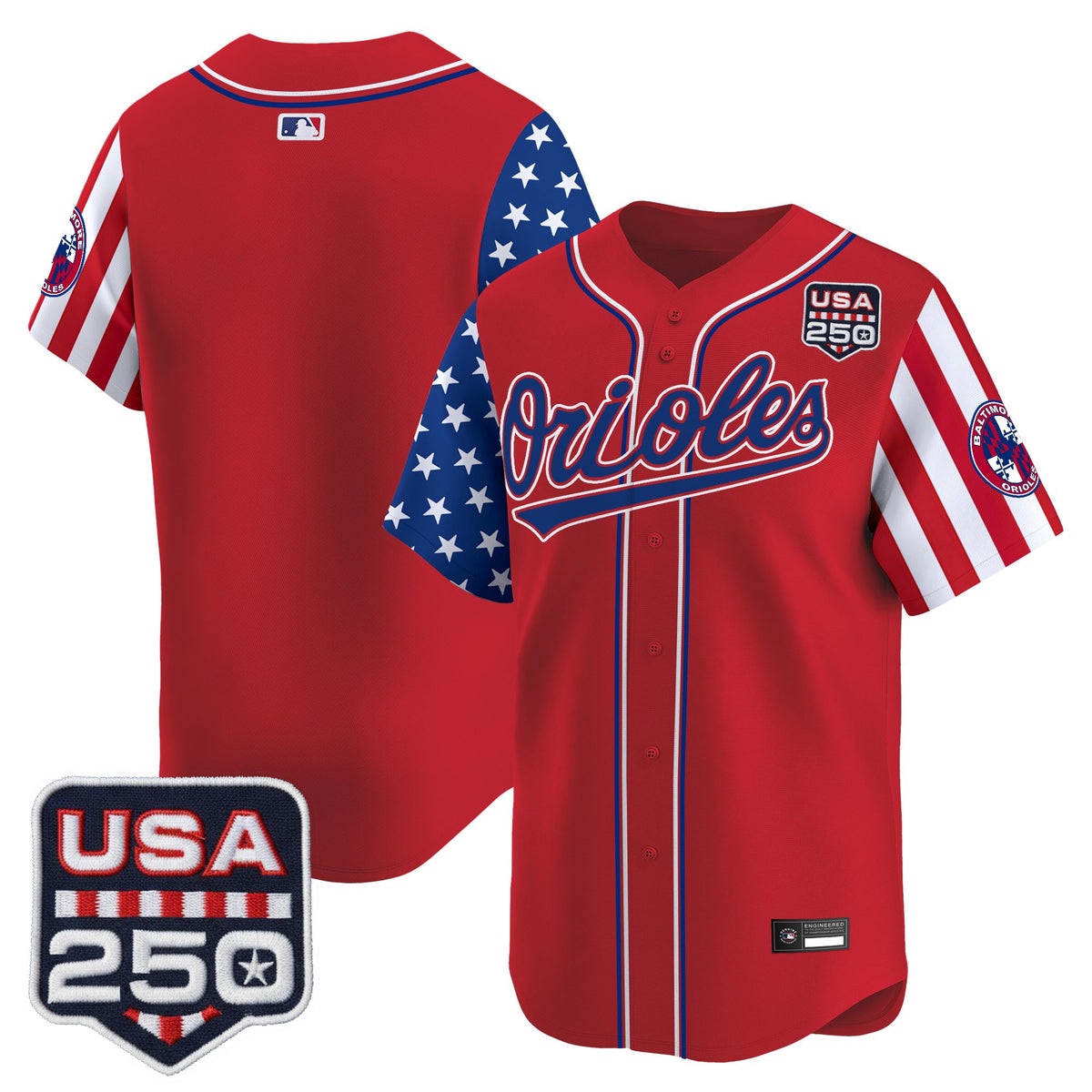 Men's Baltimore Orioles "America 250 Edition" Vapor Premier Limited Jersey - All Stitched