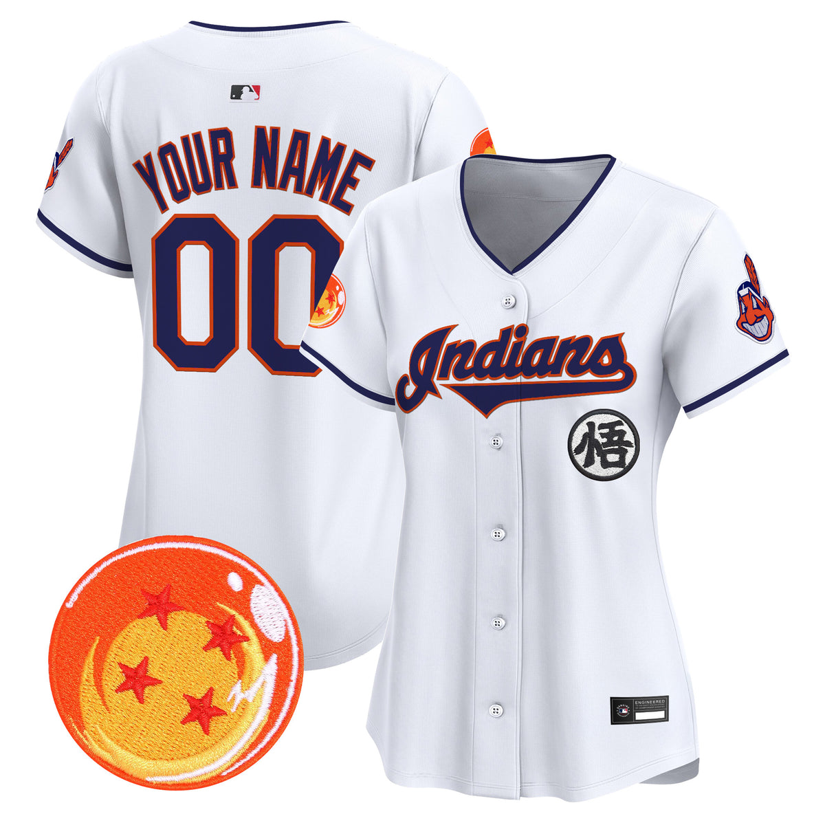 Cleveland Indians x Dragon Ball Vapor Premier Limited Custom Jersey - All Stitched