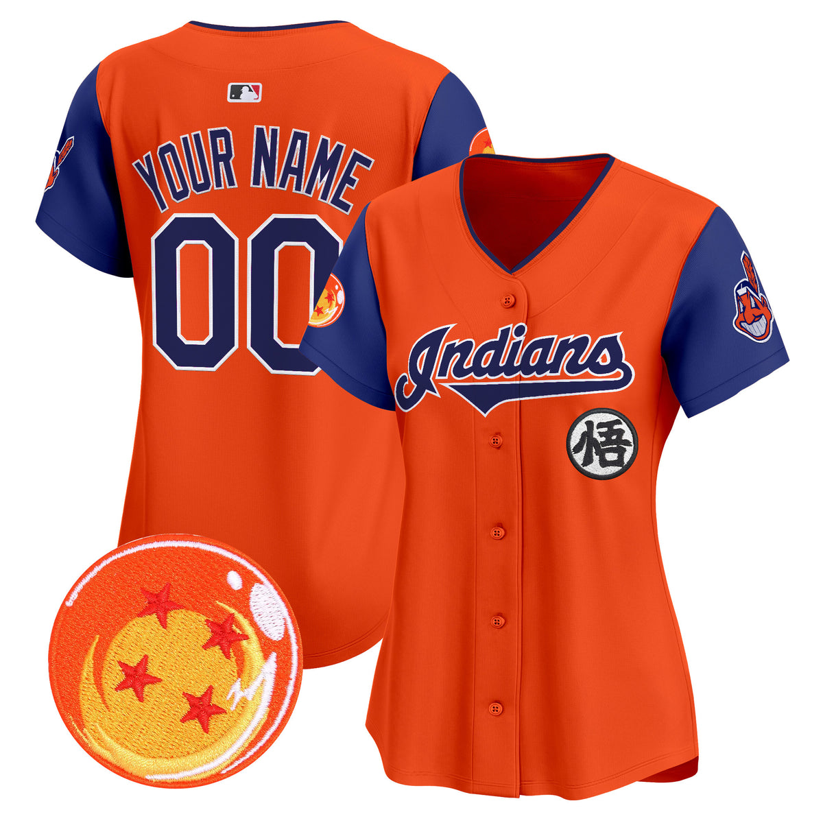 Cleveland Indians x Dragon Ball Vapor Premier Limited Custom Jersey - All Stitched