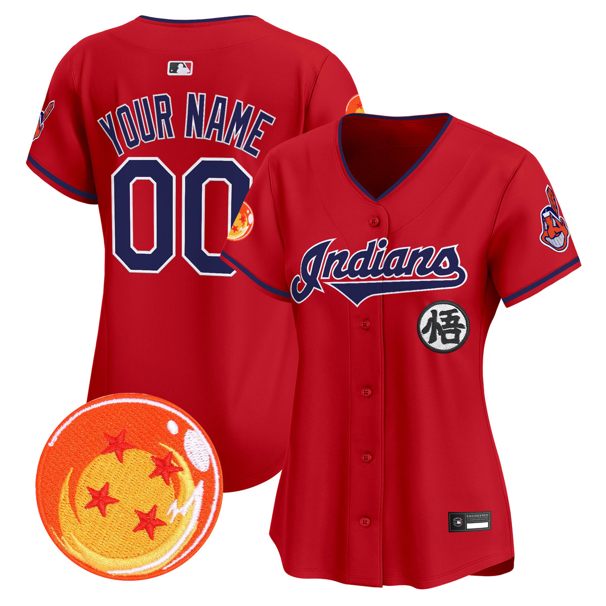 Cleveland Indians x Dragon Ball Vapor Premier Limited Custom Jersey - All Stitched