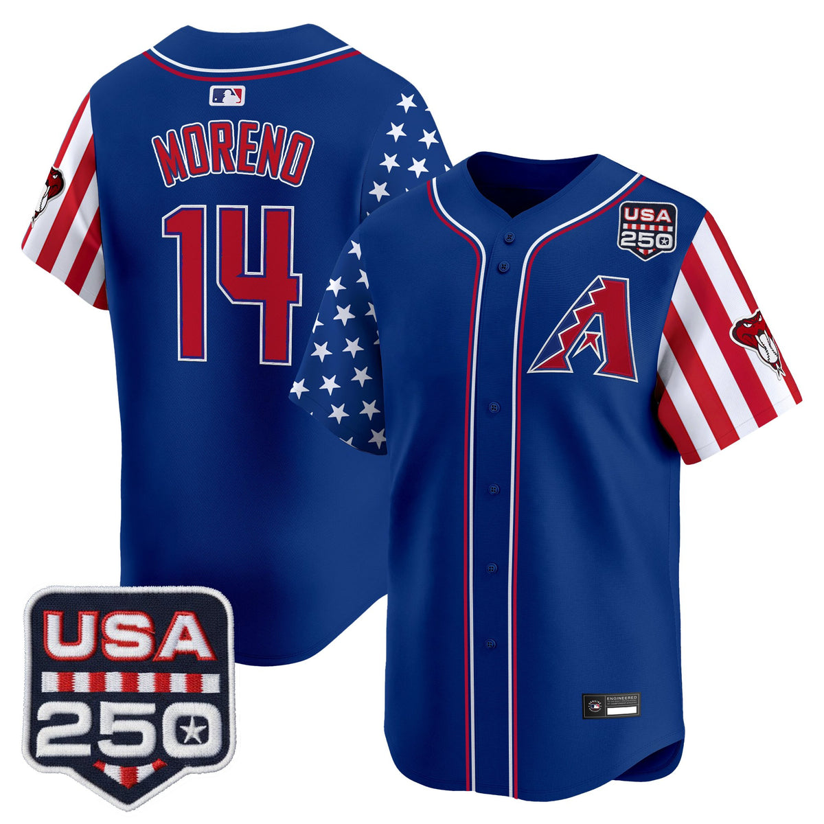 Men's Arizona Diamondbacks "America 250 Edition" Vapor Premier Limited Jersey - All Stitched