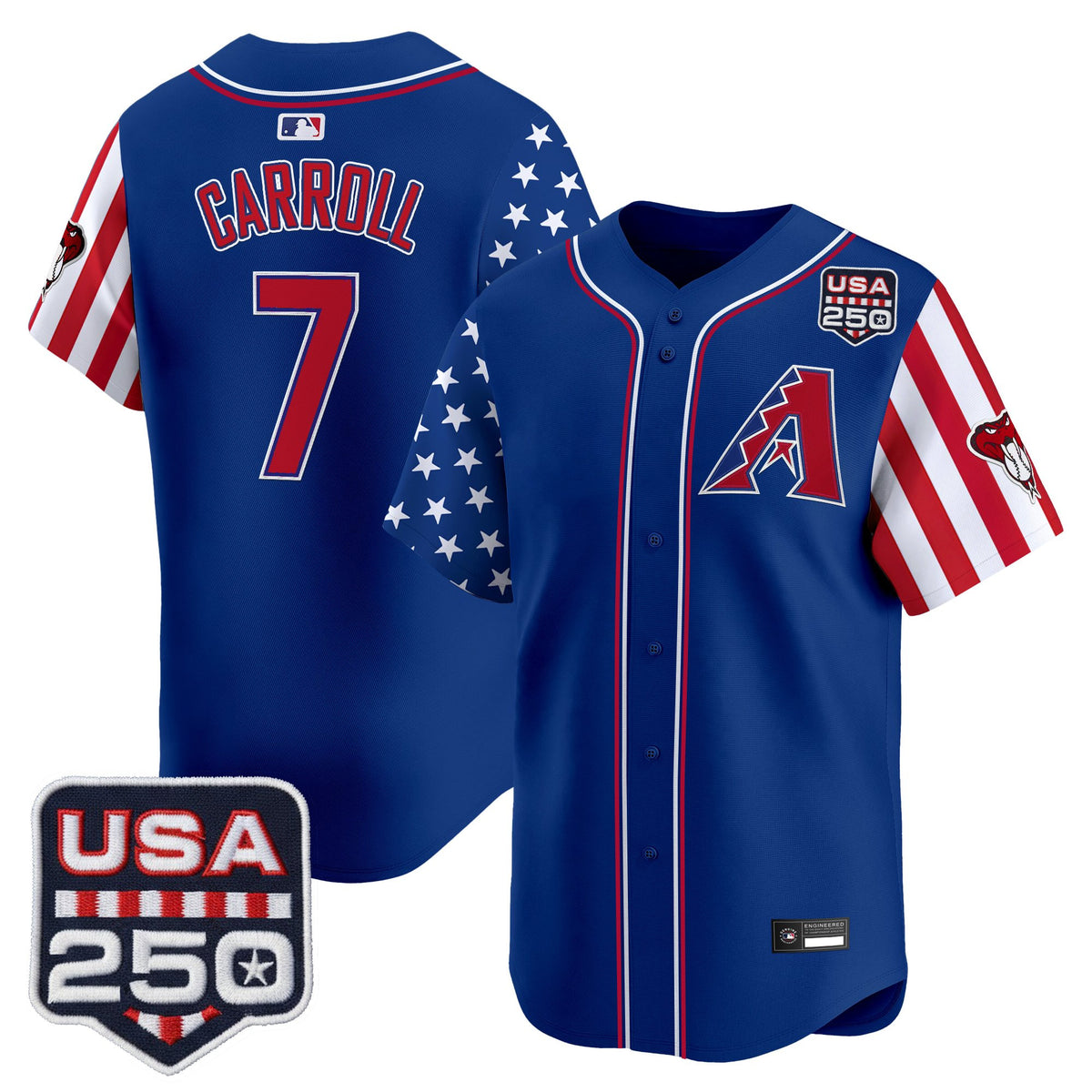 Men's Arizona Diamondbacks "America 250 Edition" Vapor Premier Limited Jersey - All Stitched