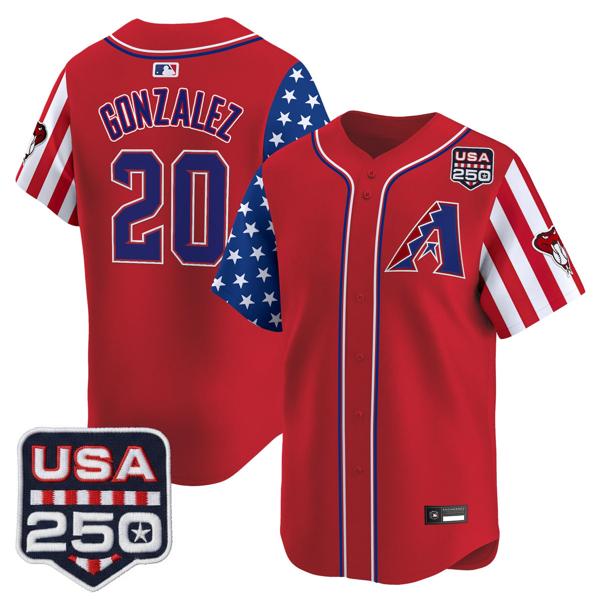 Men's Arizona Diamondbacks "America 250 Edition" Vapor Premier Limited Jersey - All Stitched