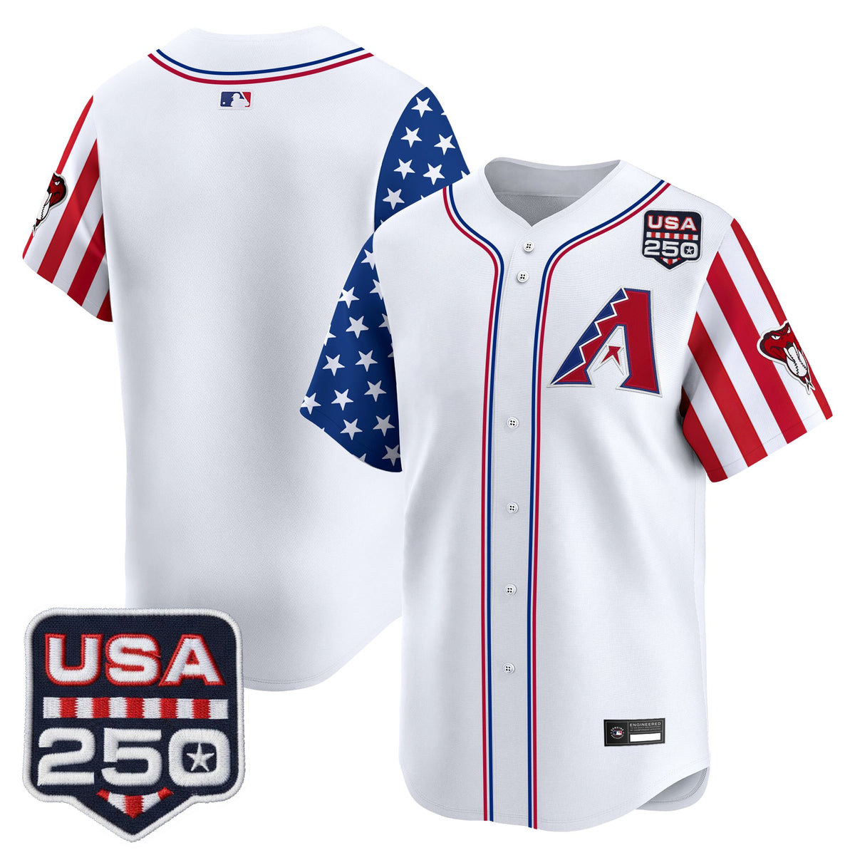Men's Arizona Diamondbacks "America 250 Edition" Vapor Premier Limited Jersey - All Stitched