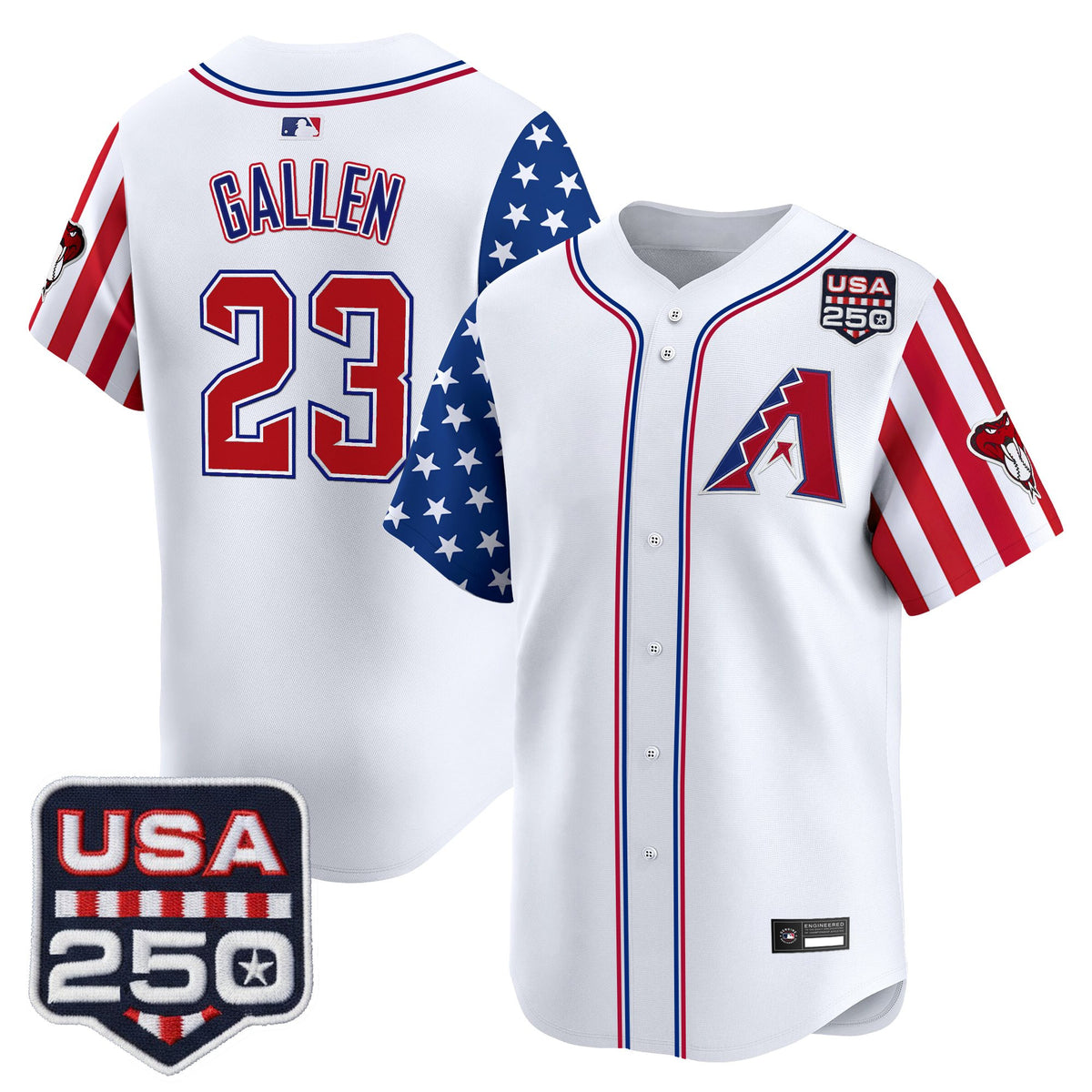 Men's Arizona Diamondbacks "America 250 Edition" Vapor Premier Limited Jersey - All Stitched