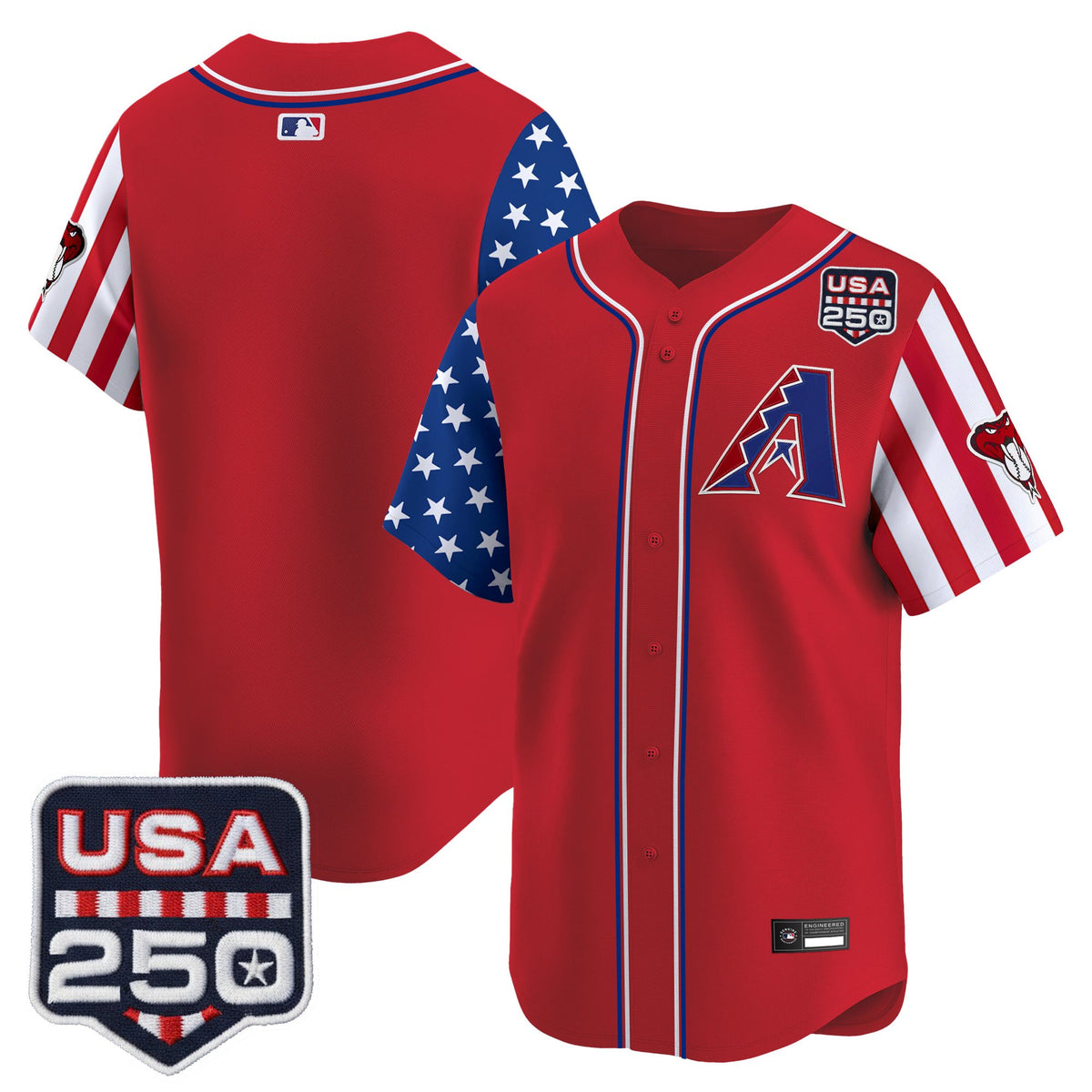 Men's Arizona Diamondbacks "America 250 Edition" Vapor Premier Limited Jersey - All Stitched
