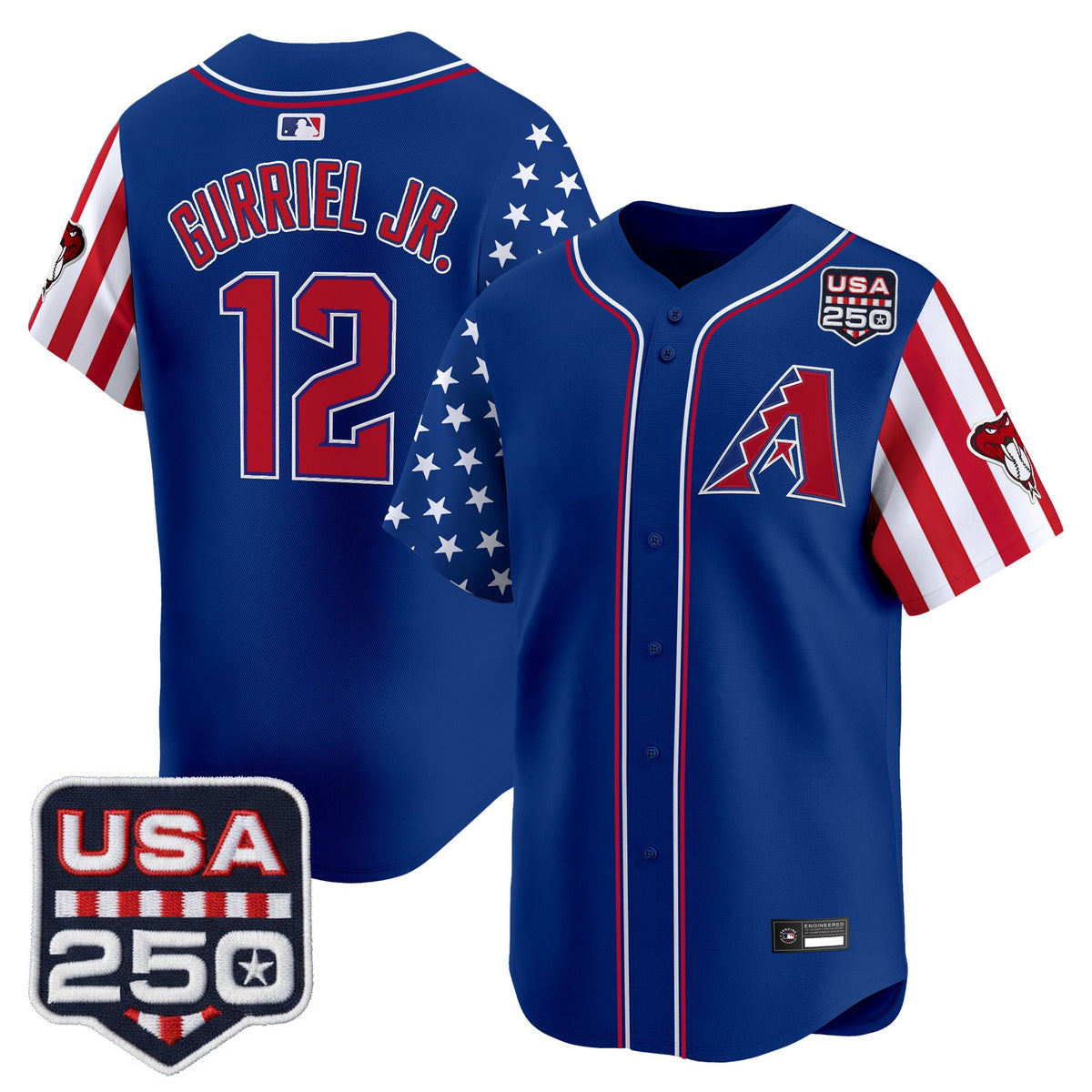 Men's Arizona Diamondbacks "America 250 Edition" Vapor Premier Limited Jersey - All Stitched