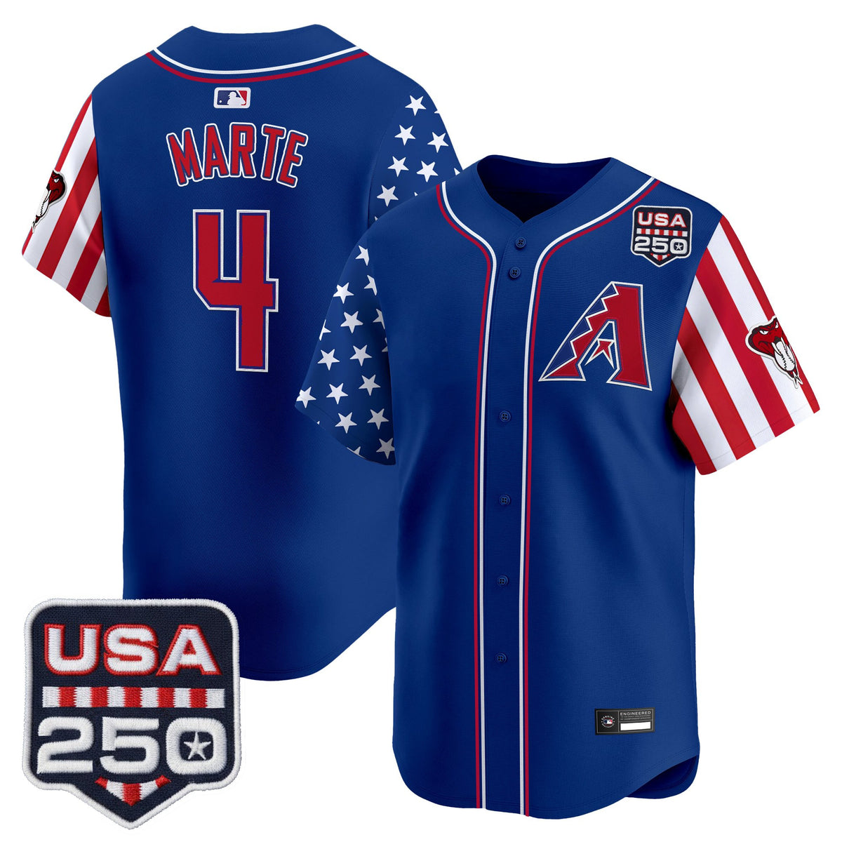 Men's Arizona Diamondbacks "America 250 Edition" Vapor Premier Limited Jersey - All Stitched