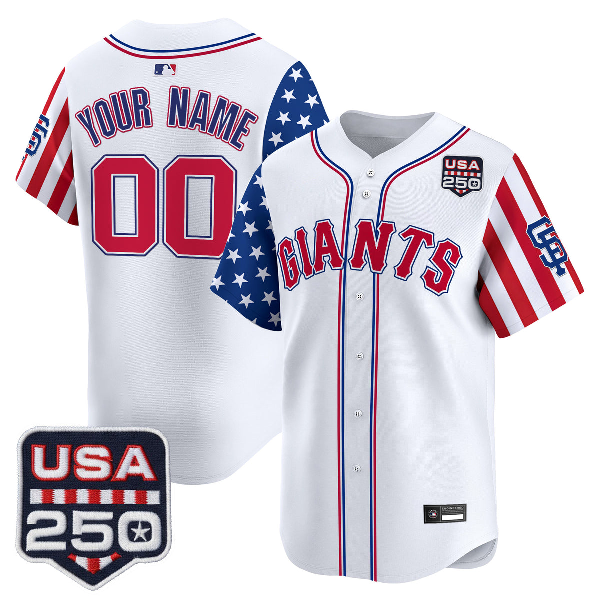 San Francisco Giants "America 250 Edition" Vapor Premier Limited Custom Jersey - All Stitched