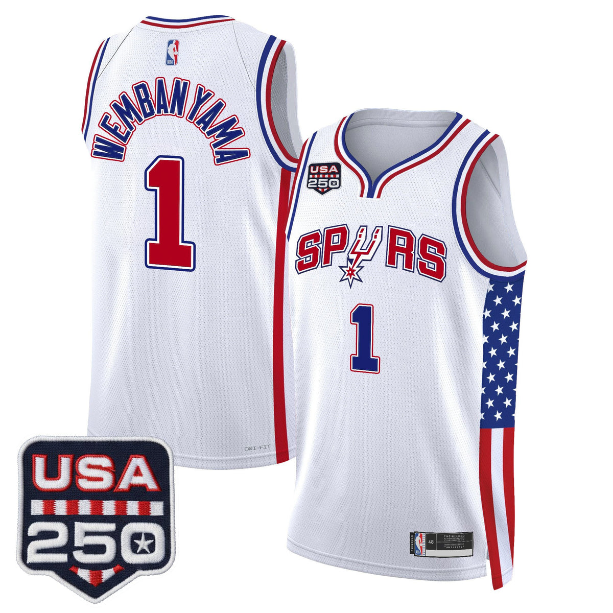 Men's San Antonio Spurs "America 250 Edition" Swingman Jersey - All Stitched