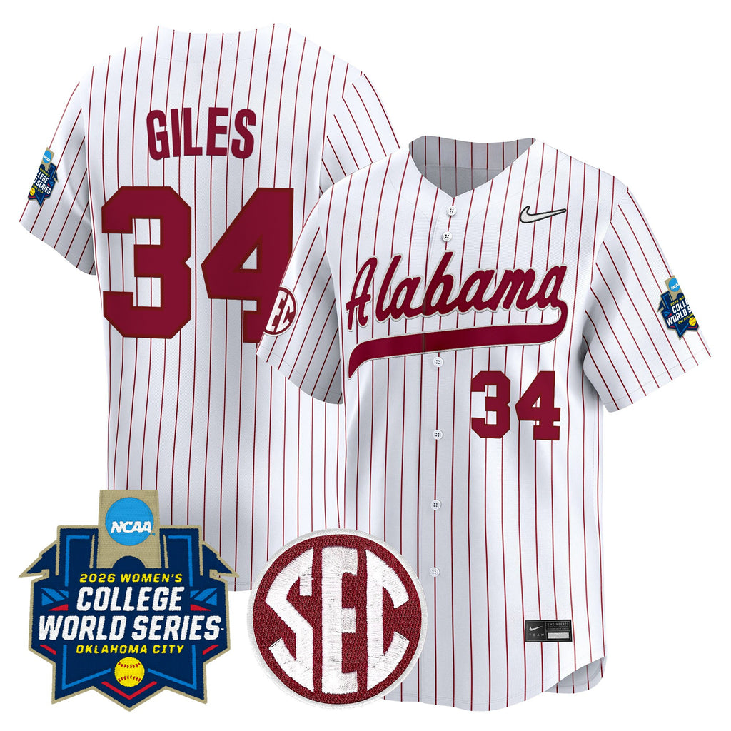 Men's Size - Alabama Softball 2026 World Series (WCWS) Vapor Premier Limited Jersey - All Stitched