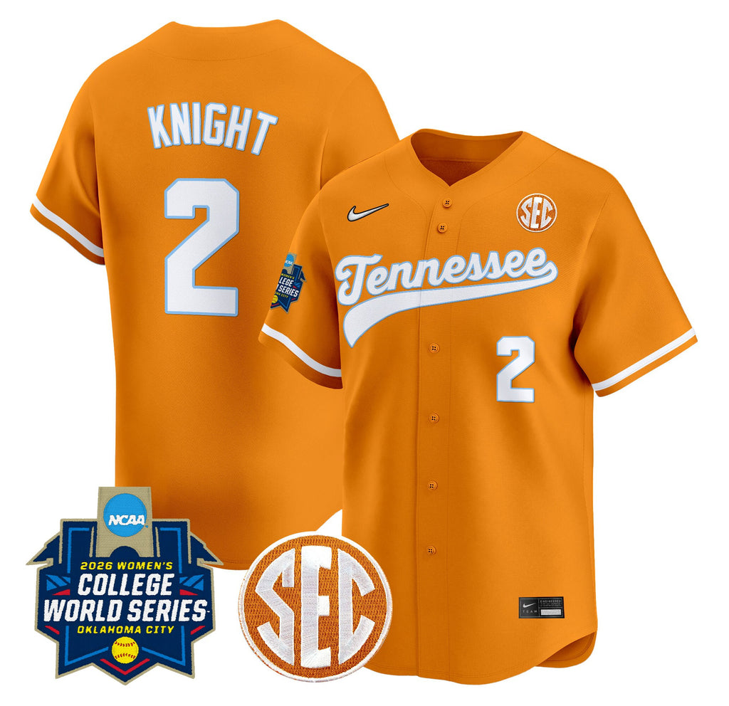 Men's Size - Tennessee Volunteers Softball 2026 World Series (WCWS) Vapor Premier Limited Jersey - All Stitched
