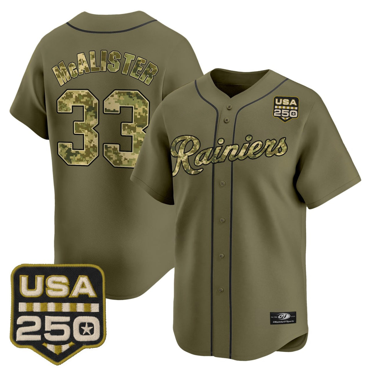 McAlister Tacoma Rainiers Armed Forces Vapor Premier Limited Jersey – All Stitched