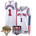 Men's San Antonio Spurs "America 250 Edition" 2026 Finals Patch Swingman Jersey - All Stitched