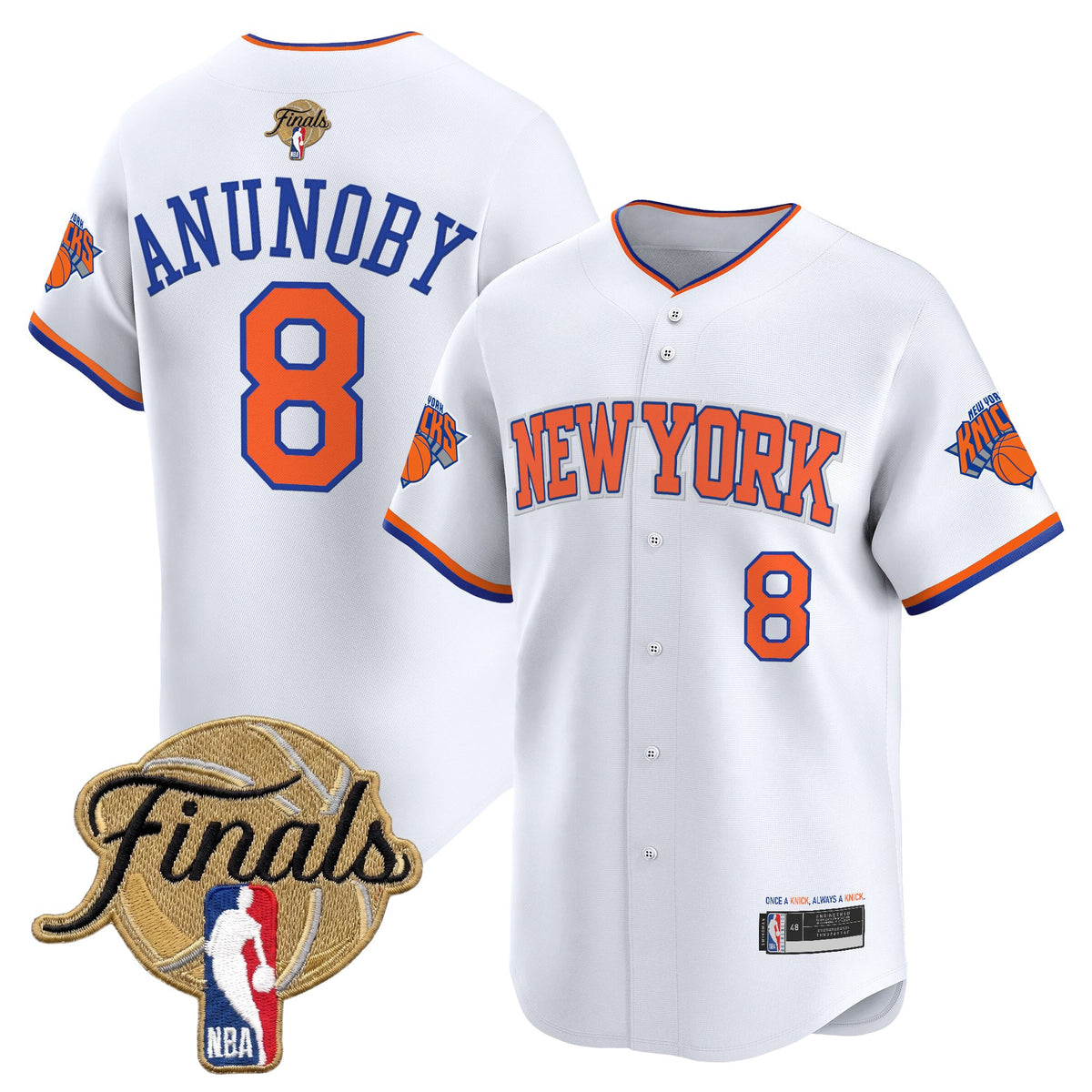 Men's New York Knicks 2026 Finals Vapor Baseball Jersey - All Stitched