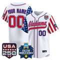 Alabama Softball "America 250 Edition" Vapor Premier Limited Custom Jersey - 2026 World Series (WCWS) - All Stitched