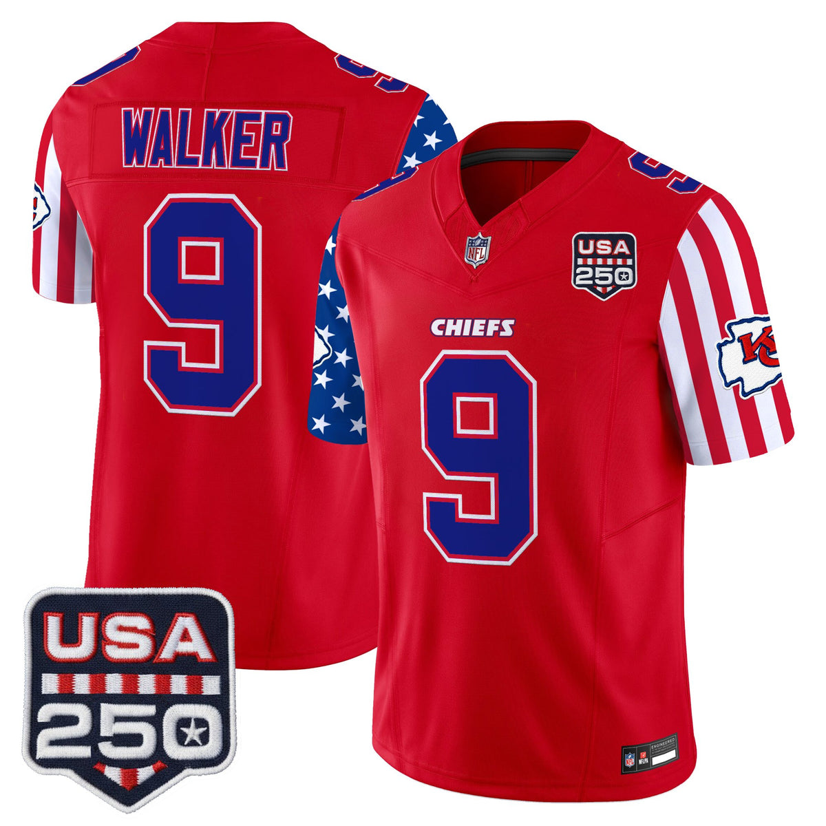Men's Chiefs "America 250 Edition" Vapor Limited Jersey - All Stitched