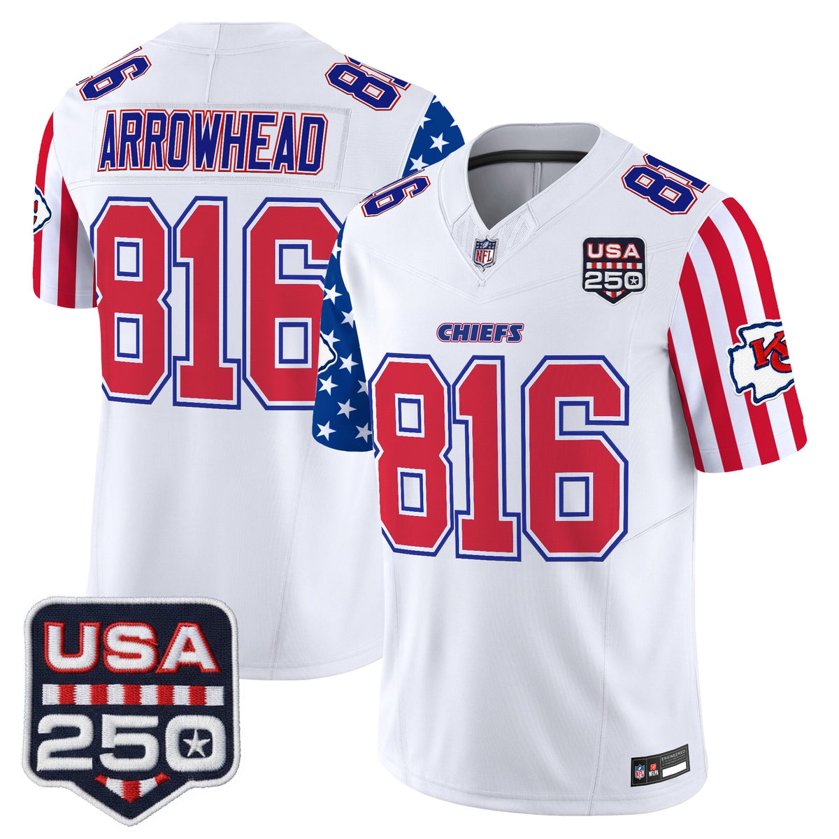 Men's Chiefs "America 250 Edition" Vapor Limited Jersey - All Stitched