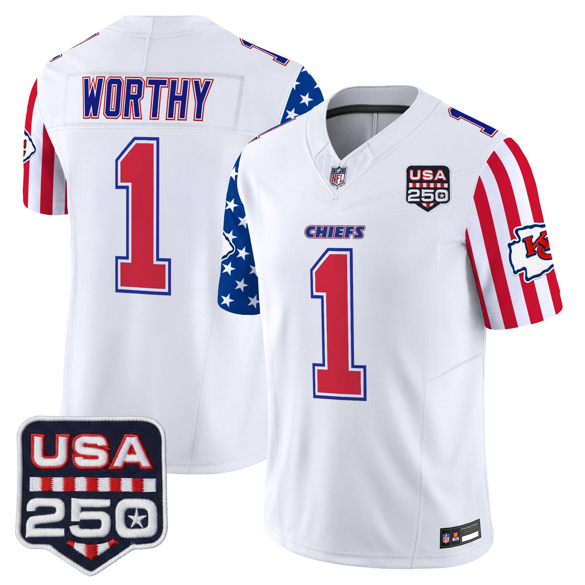 Men's Chiefs "America 250 Edition" Vapor Limited Jersey - All Stitched