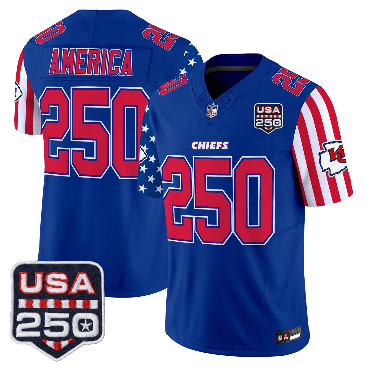 Men's Chiefs "America 250 Edition" Vapor Limited Jersey - All Stitched