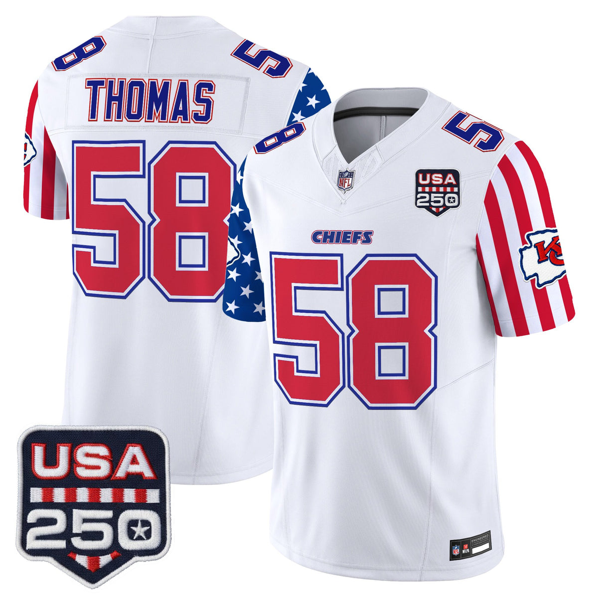 Men's Chiefs "America 250 Edition" Vapor Limited Jersey - All Stitched