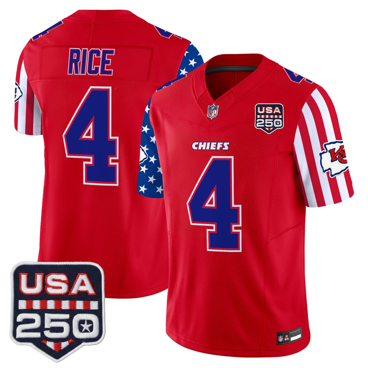Men's Chiefs "America 250 Edition" Vapor Limited Jersey - All Stitched